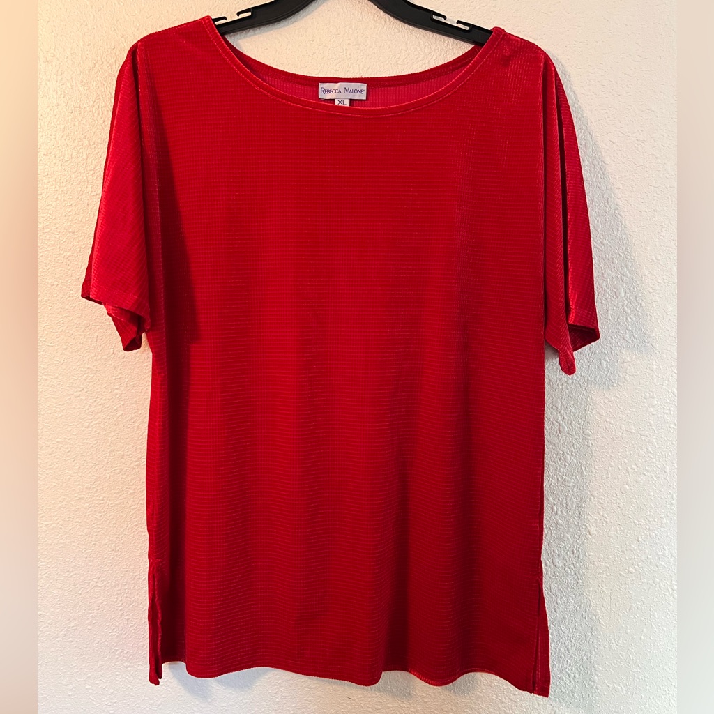 Rebecca Malone Red Top Size Xlarge